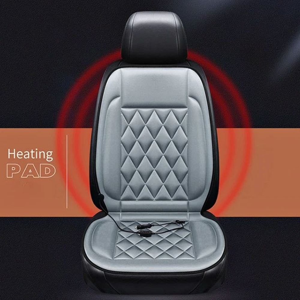 Winter Comfort Heated Car Seat Cover 12V FastWarm Seat Cushion With 3 Heat Levels 12PCS Universal F 7
