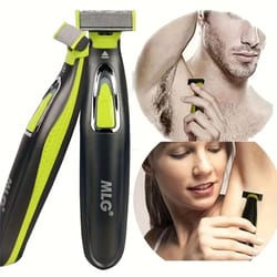 usb rechargeable full-body t-blade trimmer & waterproof electric shaver for men and women