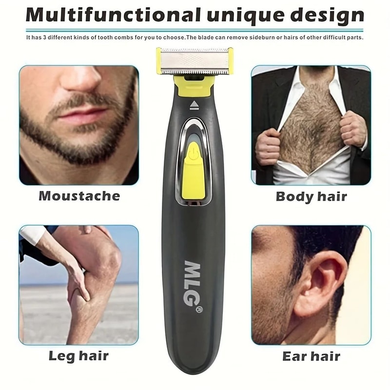 USB Rechargeable FullBody TBlade Trimmer Waterproof Electric Shaver For Men And Women 3