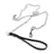 Heavy Duty Metal Chain Dog Leash With Leather Handle ChewProof Strong Dog Lead For Powerful Walks 1