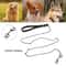 Heavy Duty Metal Chain Dog Leash With Leather Handle ChewProof Strong Dog Lead For Powerful Walks 4