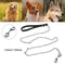 Heavy Duty Metal Chain Dog Leash With Leather Handle ChewProof Strong Dog Lead For Powerful Walks 4