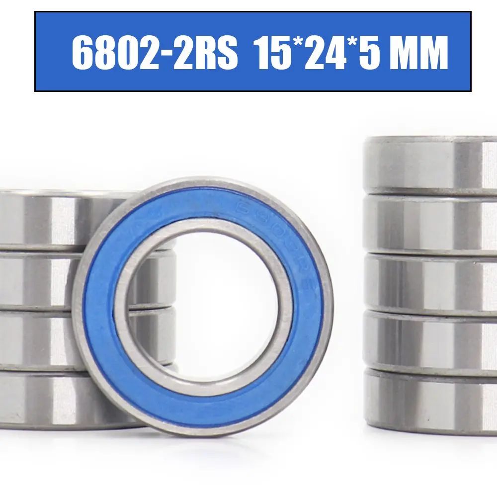 6802 MAX Bike Pivot Bearings 15x24x5mm 4Pack FullBall Chrome Steel Sealed Suspension Bearings 5