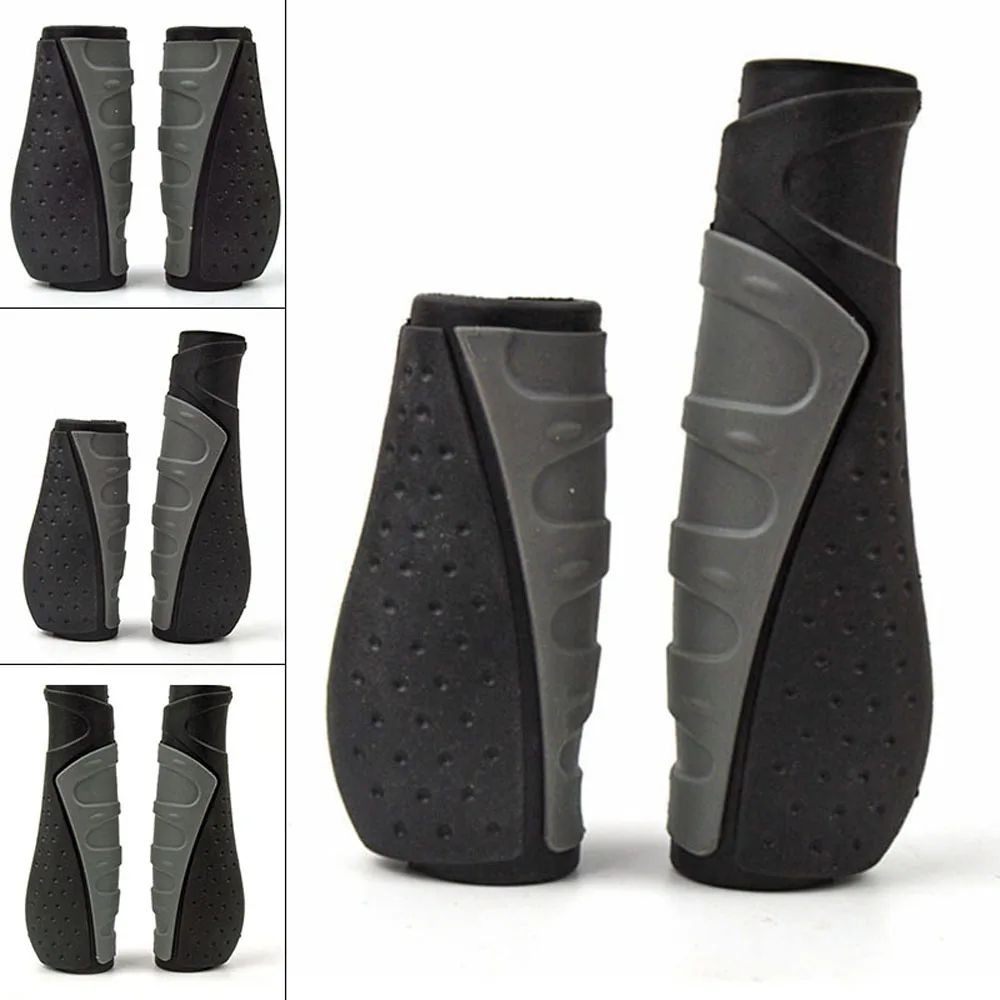 Ergonomic AntiSlip Rubber Mountain Bike Grips ShortLong MTB Handle Grips For Comfort Control 1