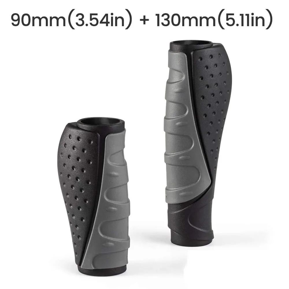 Ergonomic AntiSlip Rubber Mountain Bike Grips ShortLong MTB Handle Grips For Comfort Control 8