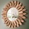 12Inch Rustic Wood Wall Mirror Farmhouse Sunburst Decorative Vanity Mirror 0