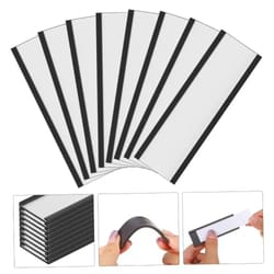 magnetic c-channel label holder set with protective film - reusable warehouse shelf labels with strong magnet