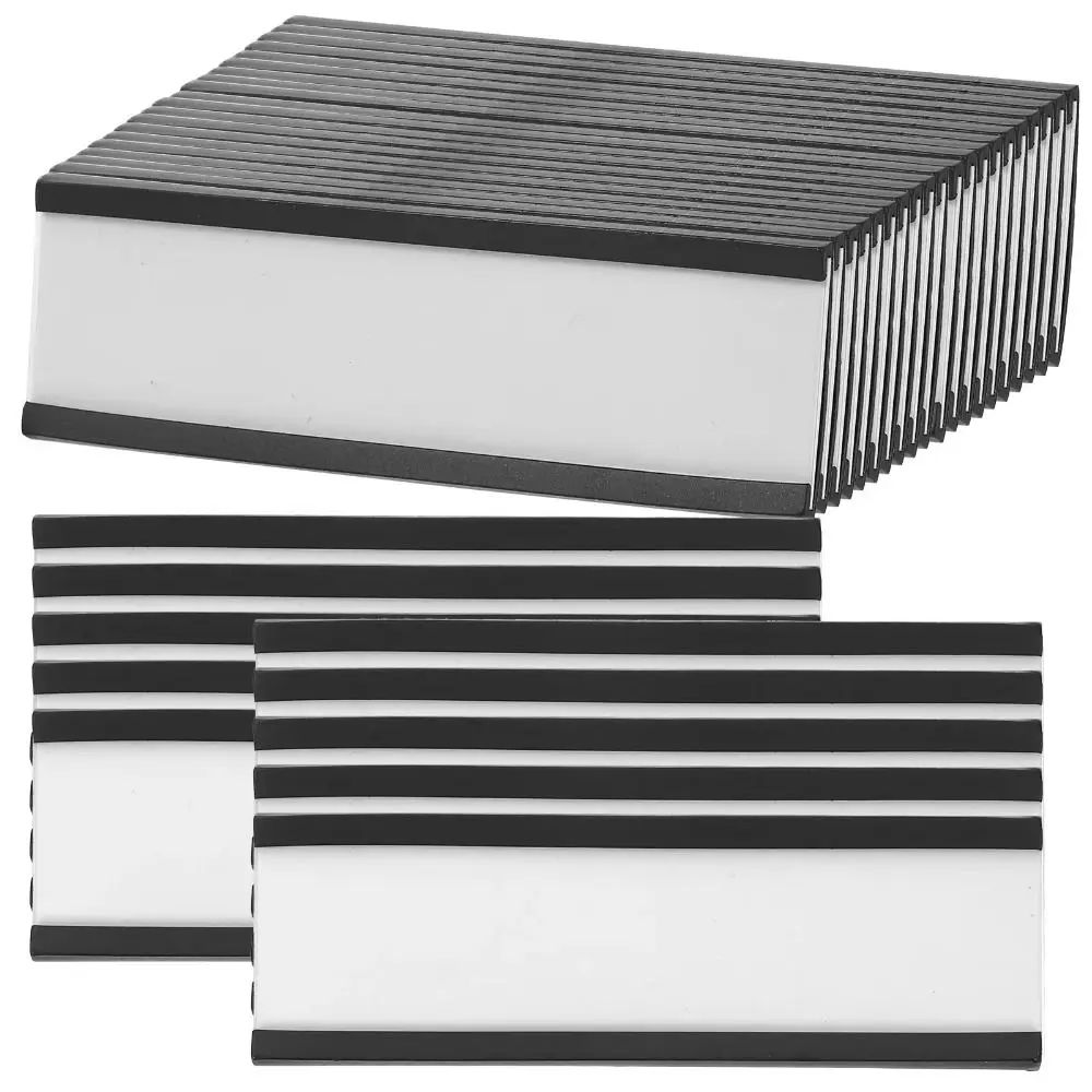 Magnetic CChannel Label Holder Set With Protective Film Reusable Warehouse Shelf Labels With Stron 1