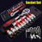 12Piece Metric Ratchet Socket Set Portable Motorcycle Bike Repair Tool Kit 0
