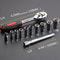 12Piece Metric Ratchet Socket Set Portable Motorcycle Bike Repair Tool Kit 3