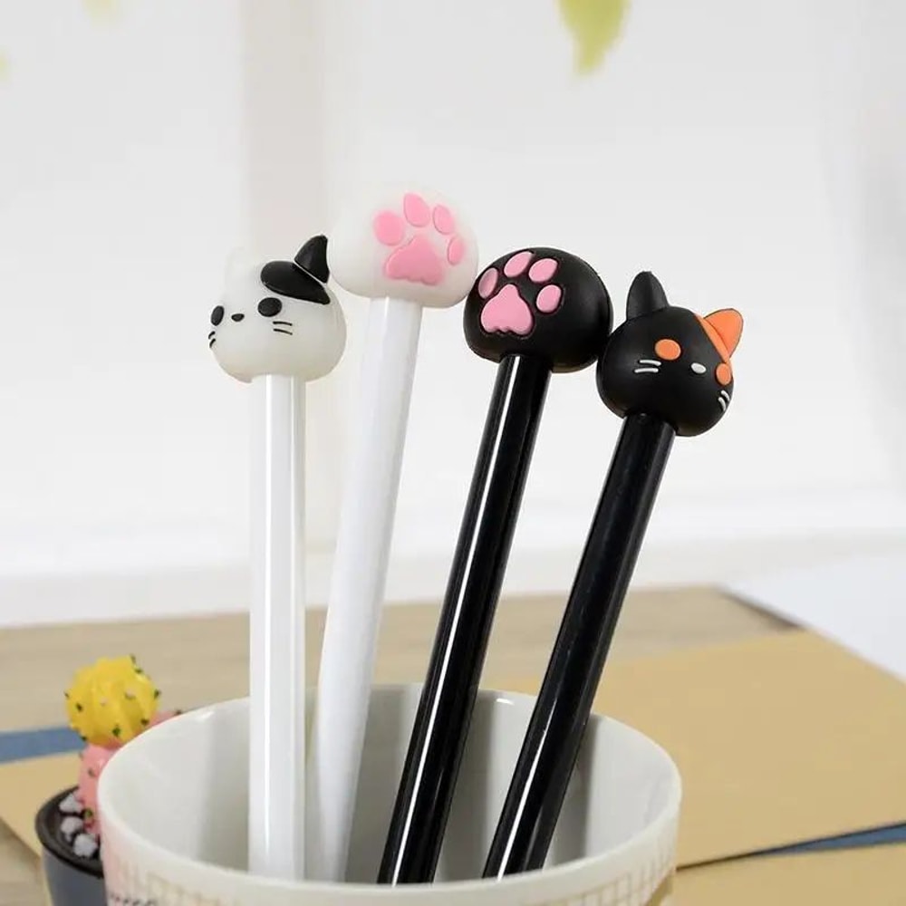 Kawaii Cat Claw Gel Pen Set 10Pack Smooth Black Ink Cute Writing Pens For Aesthetic Stationery 1