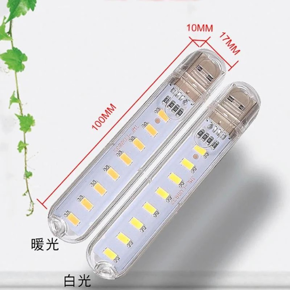 8LED Mini USB Lamp Portable USB LED Light For Camping Reading Power Bank Use 3