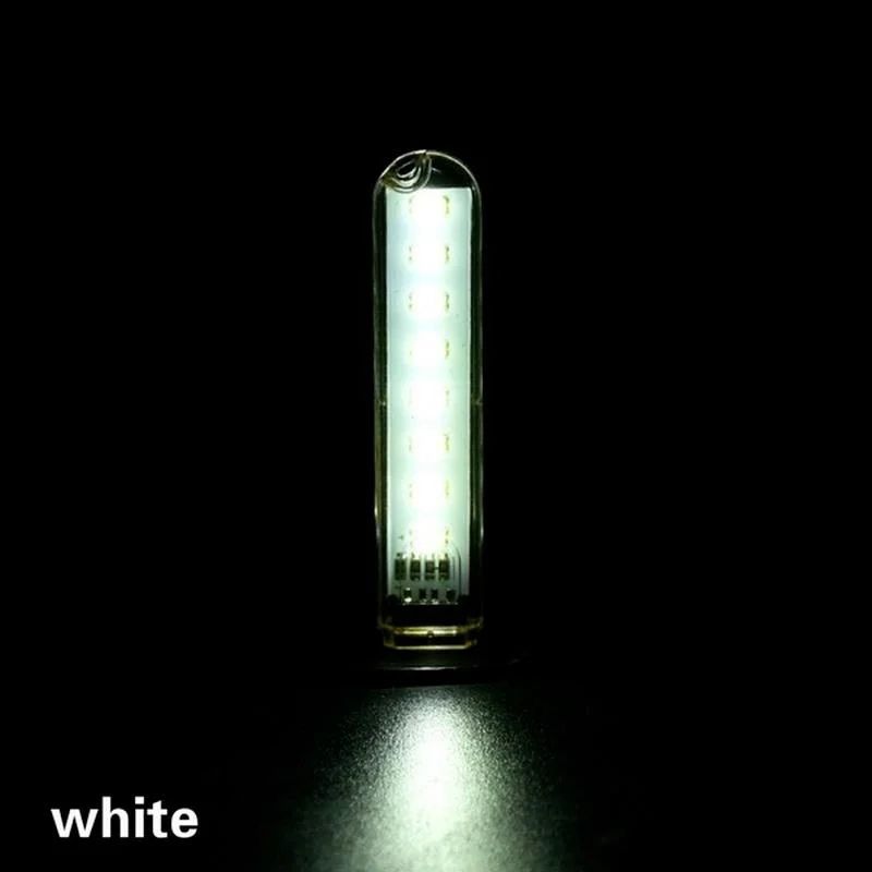 8LED Mini USB Lamp Portable USB LED Light For Camping Reading Power Bank Use 5