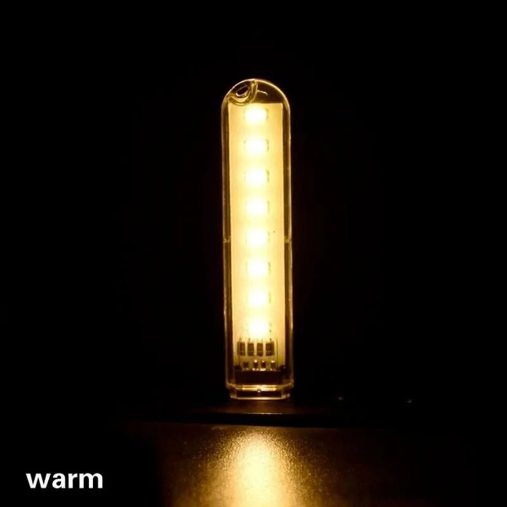 8LED Mini USB Lamp Portable USB LED Light For Camping Reading Power Bank Use 6