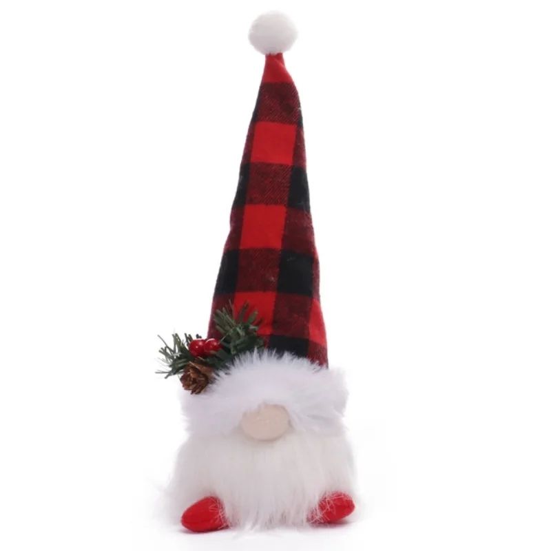 LightUp Christmas Gnome Pendant Ornament Plush Santa Doll Tree Decor With Warm LED Glow 7