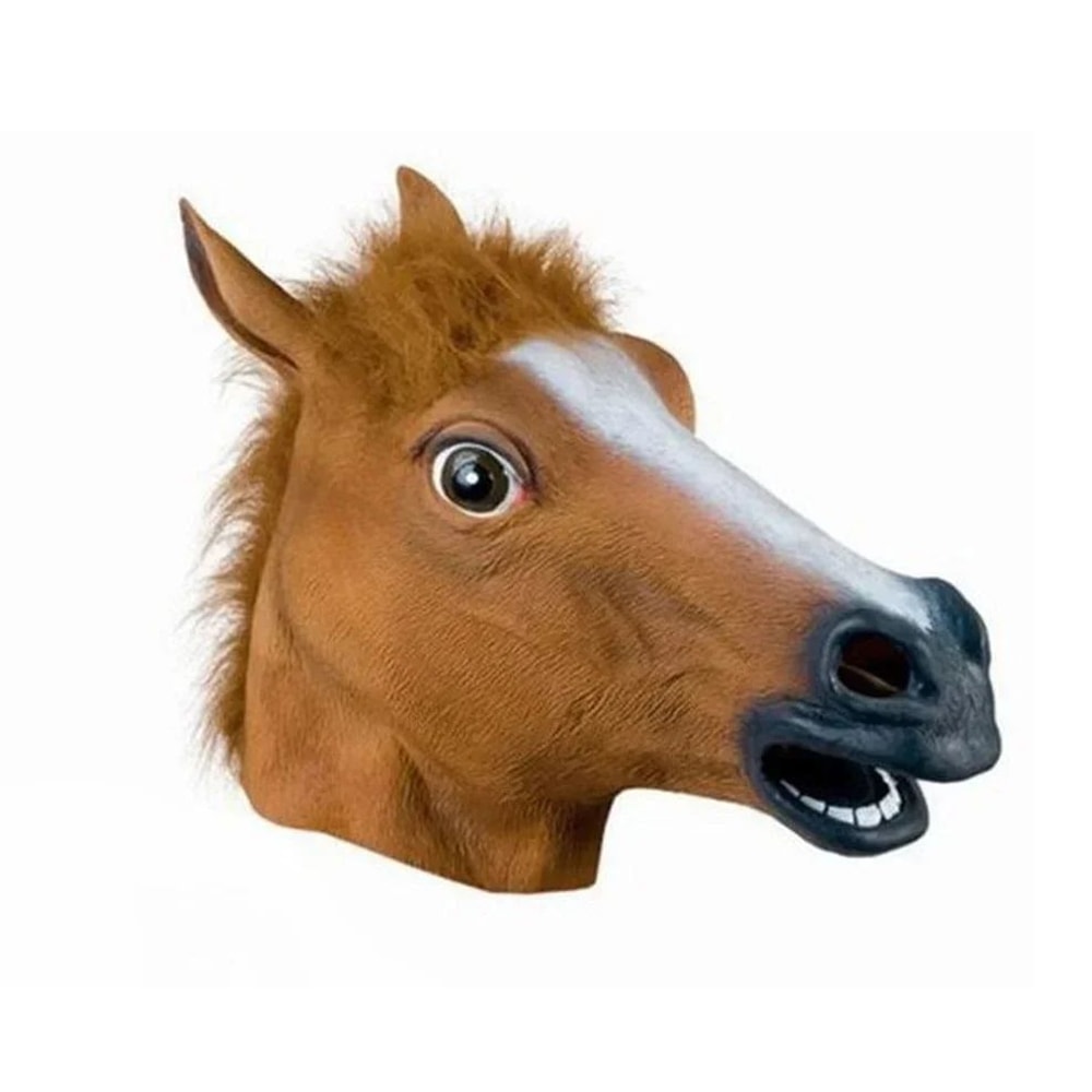 Realistic Horse Head Mask Costume For Halloween Cosplay Party Pranks 2