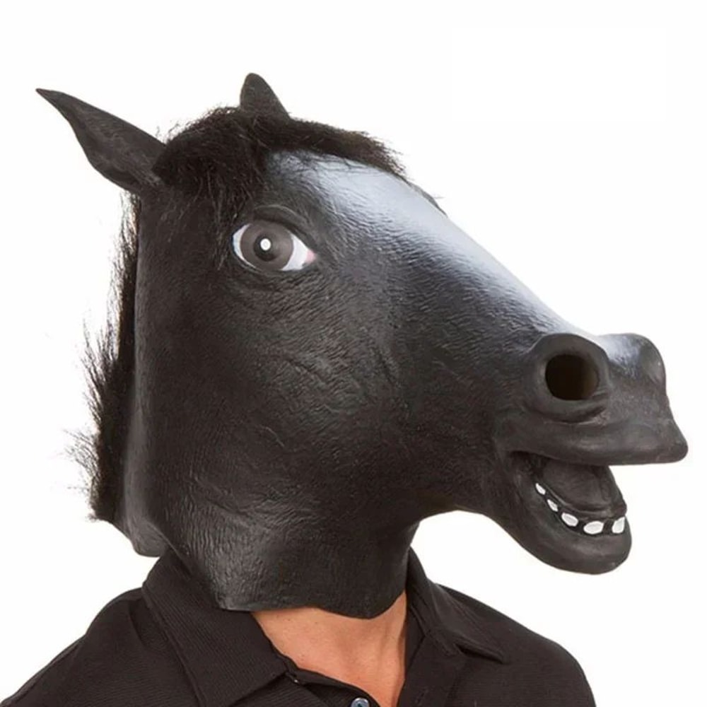 Realistic Horse Head Mask Costume For Halloween Cosplay Party Pranks 4