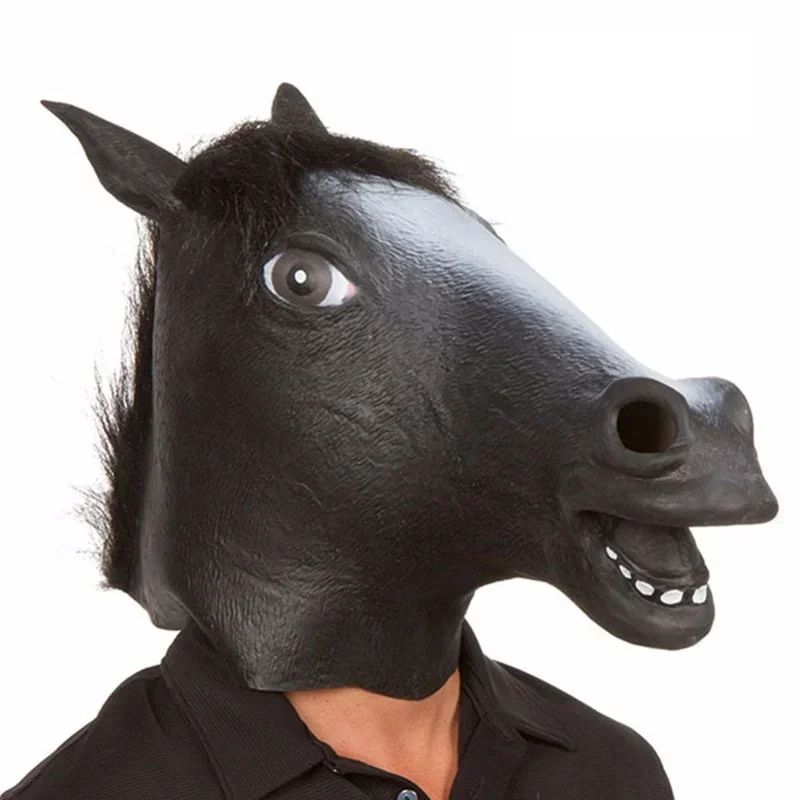 Realistic Horse Head Mask Costume For Halloween Cosplay Party Pranks 4