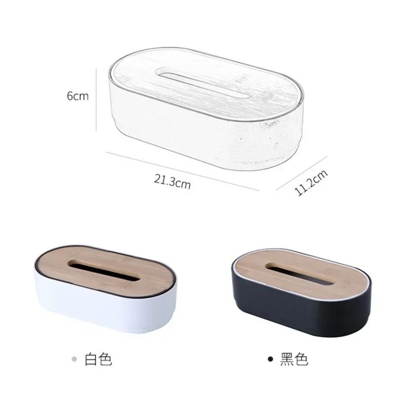 Bamboo Tissue Box Holder Cover Minimalist Tissue Box Cover Bathroom Tissue Holder For Napkins And 5