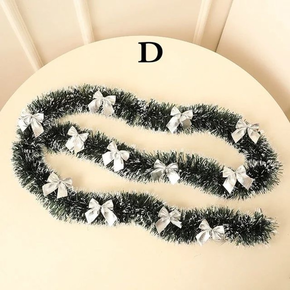 2m Classic Christmas Ribbon Garland For Tree Mantel Party Decor 9