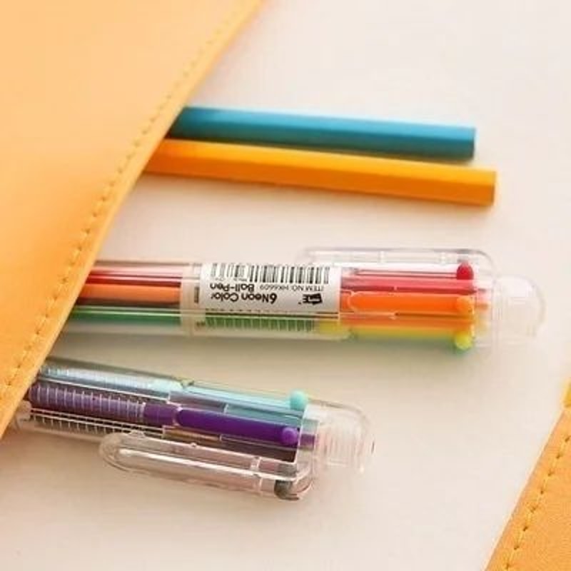 Transparent Cartoon Multicolor Swivel Ballpoint Pens 10Pack Cute School Office Writing Set 2
