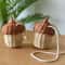Acorn Rattan Bucket Bag Handwoven Woven Shoulder Bag For Boho Beach Days Cute Storage 1