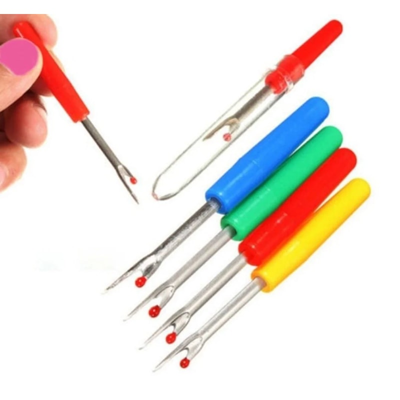 4Piece Seam Ripper Thread Cutter Set Plastic Handle Stitch Unpicker Tools 1