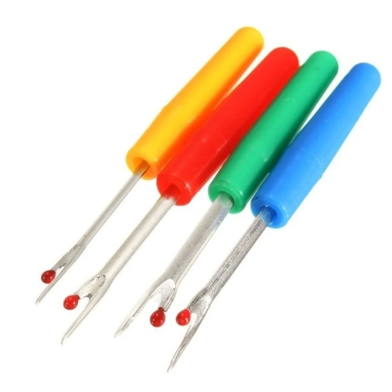 4Piece Seam Ripper Thread Cutter Set Plastic Handle Stitch Unpicker Tools 2