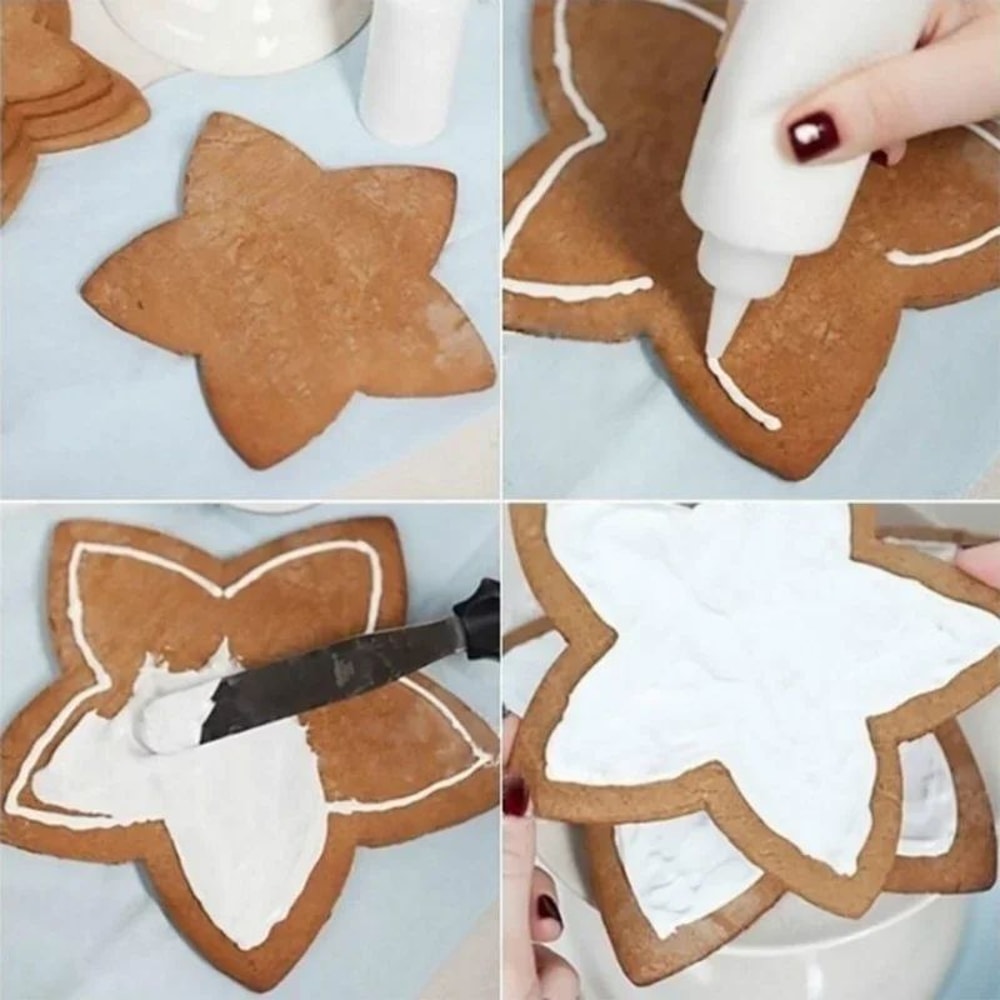 6Piece 3D Christmas Cookie Cutter Set Tree Star Shapes For Festive Baking 2
