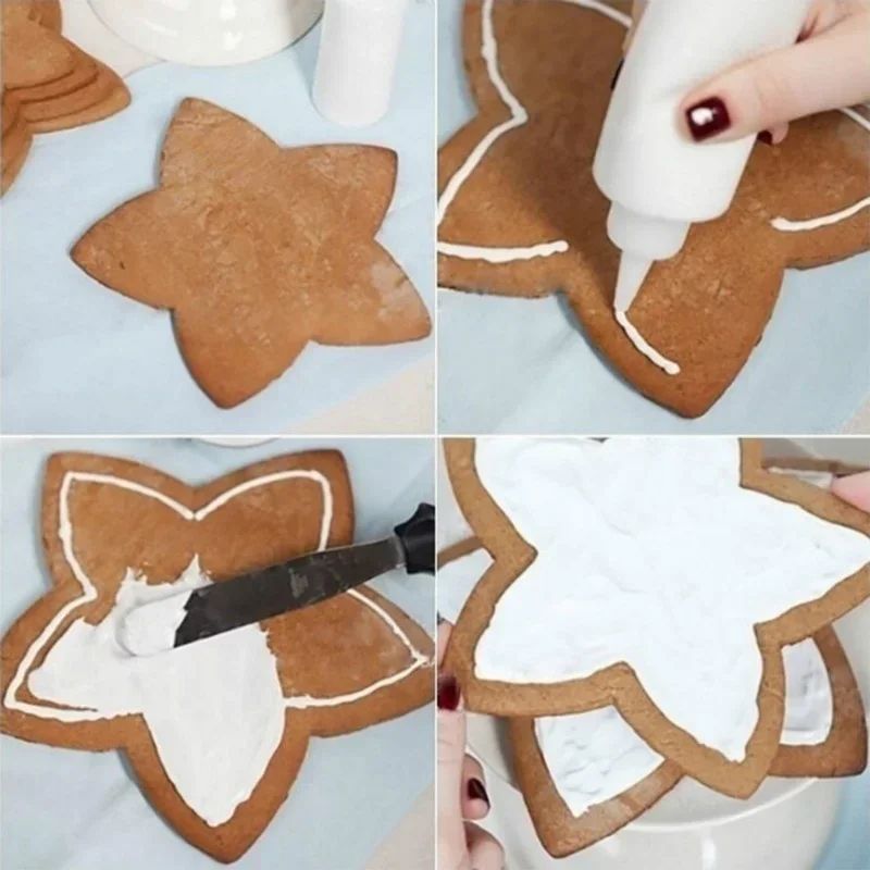 6Piece 3D Christmas Cookie Cutter Set Tree Star Shapes For Festive Baking 2