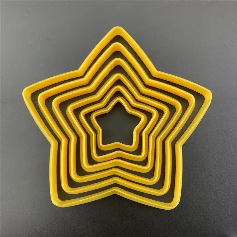 6Piece 3D Christmas Cookie Cutter Set Tree Star Shapes For Festive Baking 5