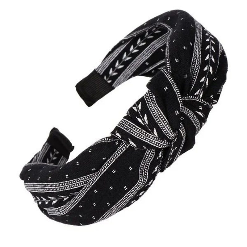 Knotted Leaf Wide Fabric Headband For Women Girls Soft Boho Hairband For Everyday Style 9
