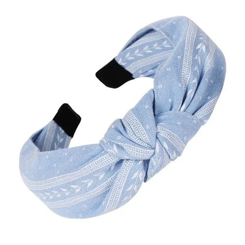 Knotted Leaf Wide Fabric Headband For Women Girls Soft Boho Hairband For Everyday Style 6