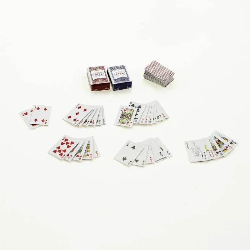Miniature Poker Cards Set Cute Mini Playing Cards For Dollhouse Decor Accessories 3