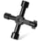 4in1 Utility Key Universal Cross Wrench For Radiator Bleed Gas Meter Electrical Panels 3