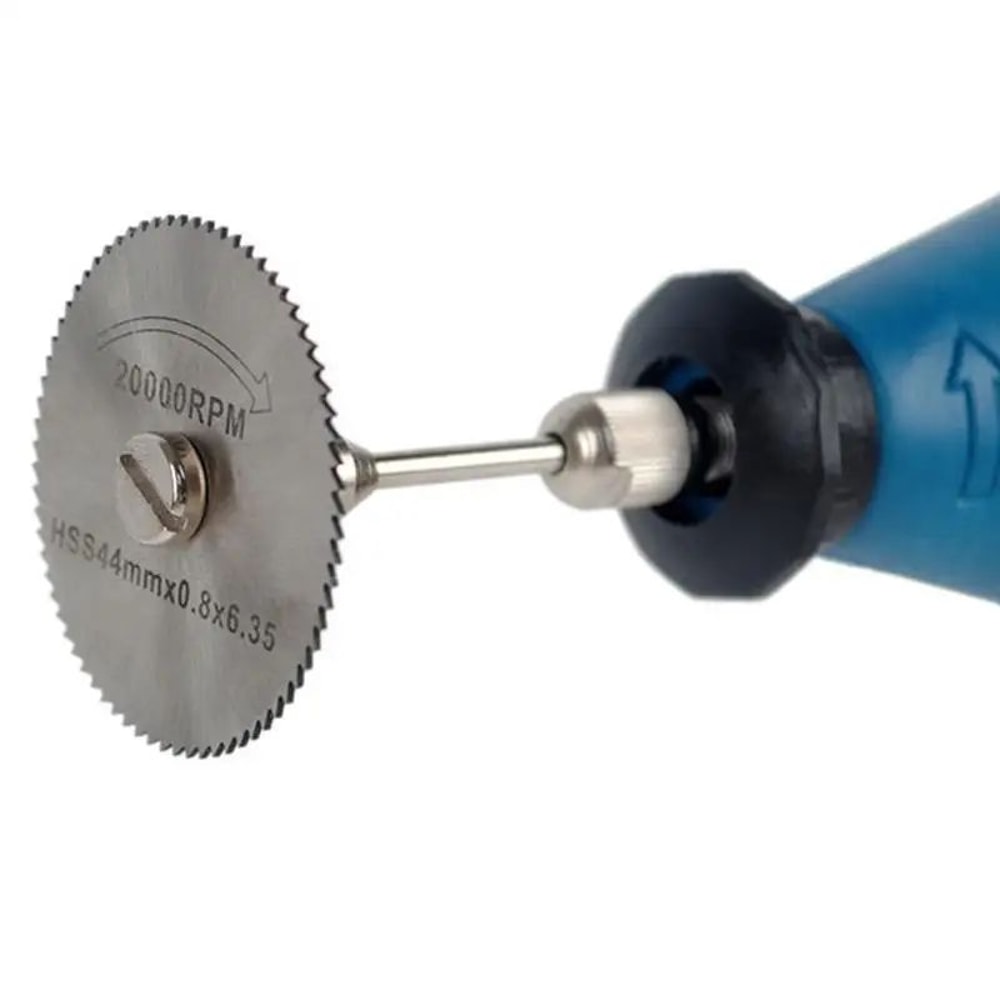 HSS Mini Saw Blade Set With 18 Shank Mandrel For Rotary Tools 6Piece Precision Cutting Kit 3