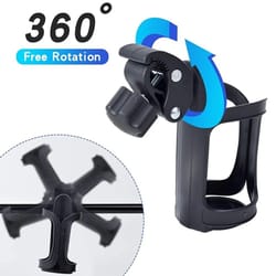 360° rotating bike bottle holder & stroller cup holder - universal handlebar bottle cage mount