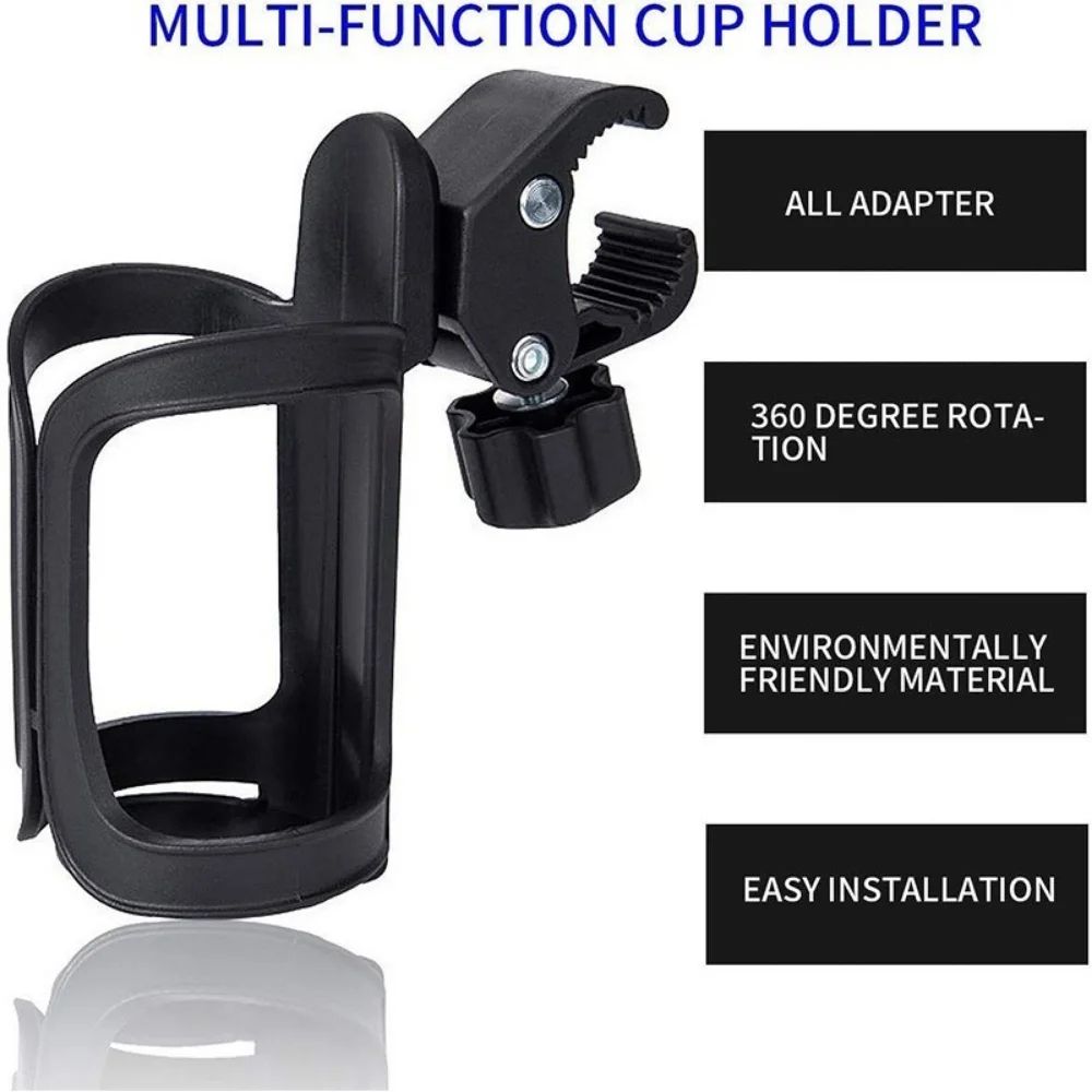 360 Rotating Bike Bottle Holder Stroller Cup Holder Universal Handlebar Bottle Cage Mount 3