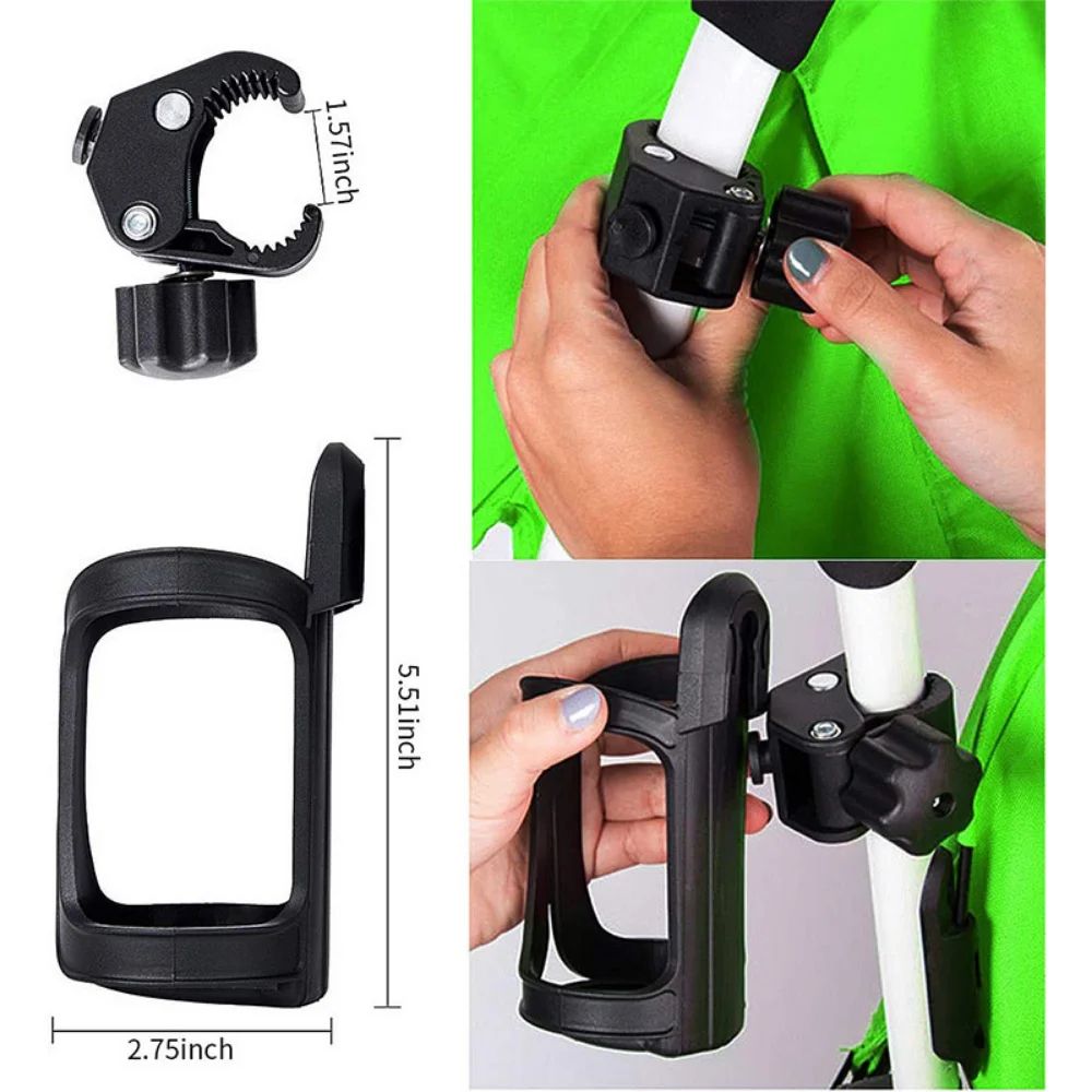 360 Rotating Bike Bottle Holder Stroller Cup Holder Universal Handlebar Bottle Cage Mount 5
