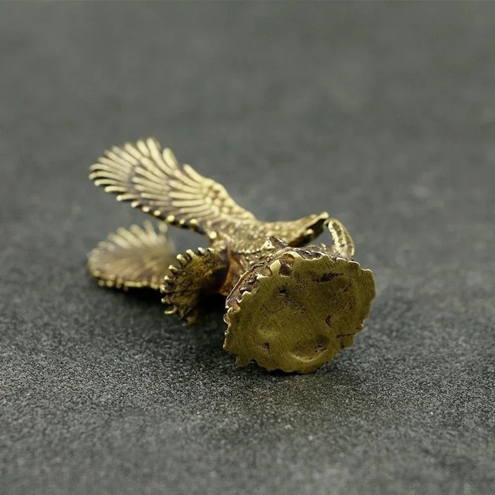 Vintage Brass Eagle Figurine Desk Ornament Antique Copper Eagle Statue For Home Office Decor 3