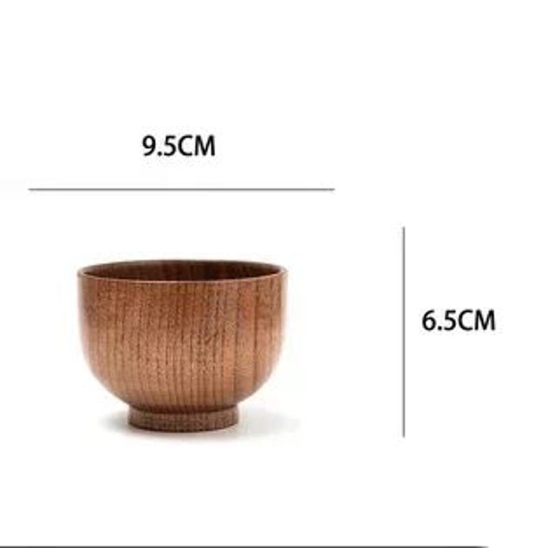 Japanese Jujube Wood Bowl Minimalist Japanese Wooden Bowl For Soup Rice Kids HeatResistant Lightw 6