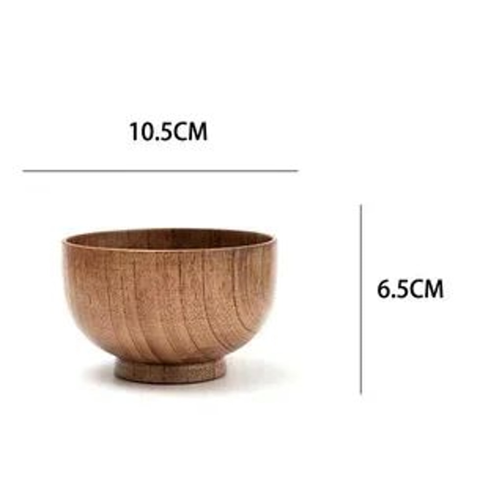 Japanese Jujube Wood Bowl Minimalist Japanese Wooden Bowl For Soup Rice Kids HeatResistant Lightw 7