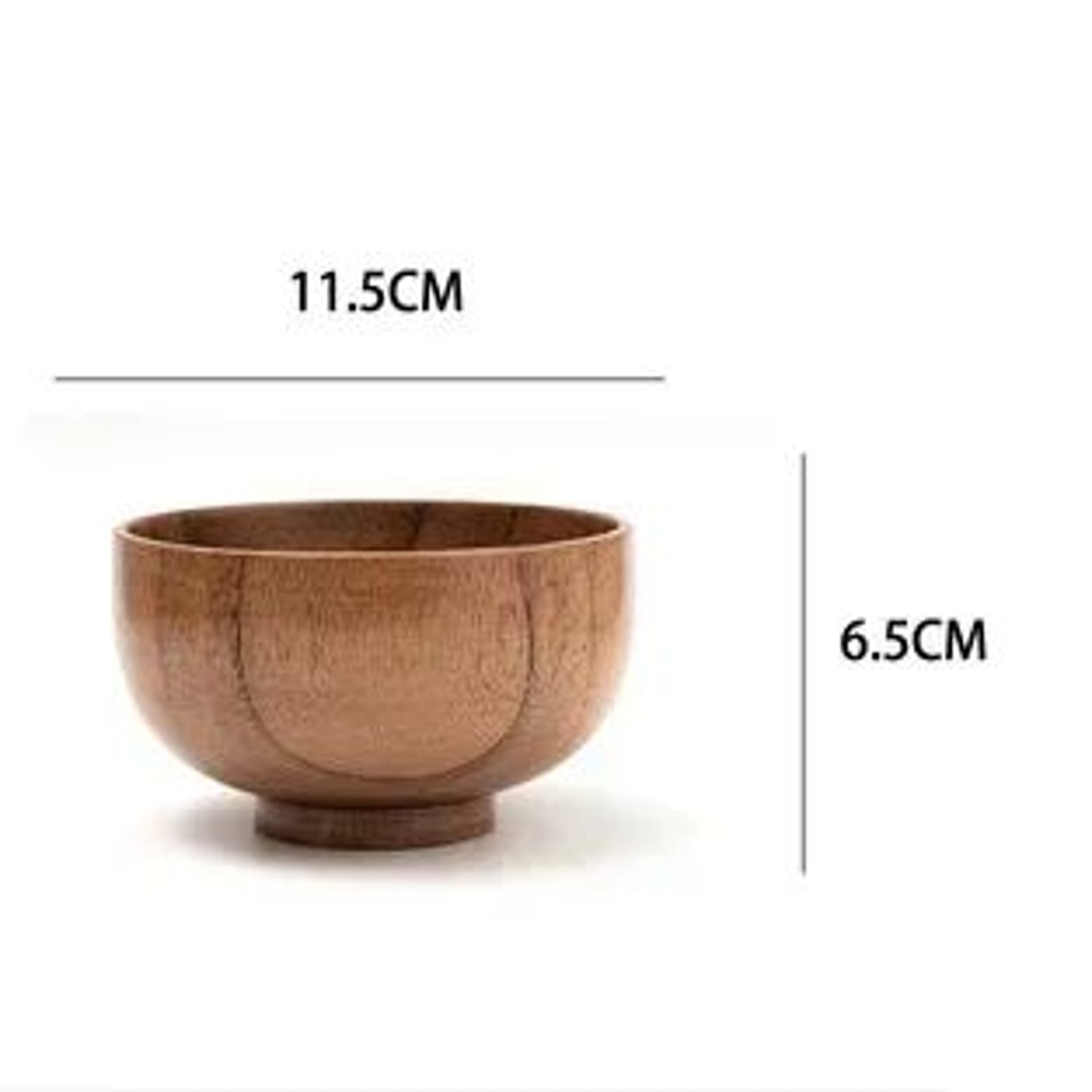Japanese Jujube Wood Bowl Minimalist Japanese Wooden Bowl For Soup Rice Kids HeatResistant Lightw 8