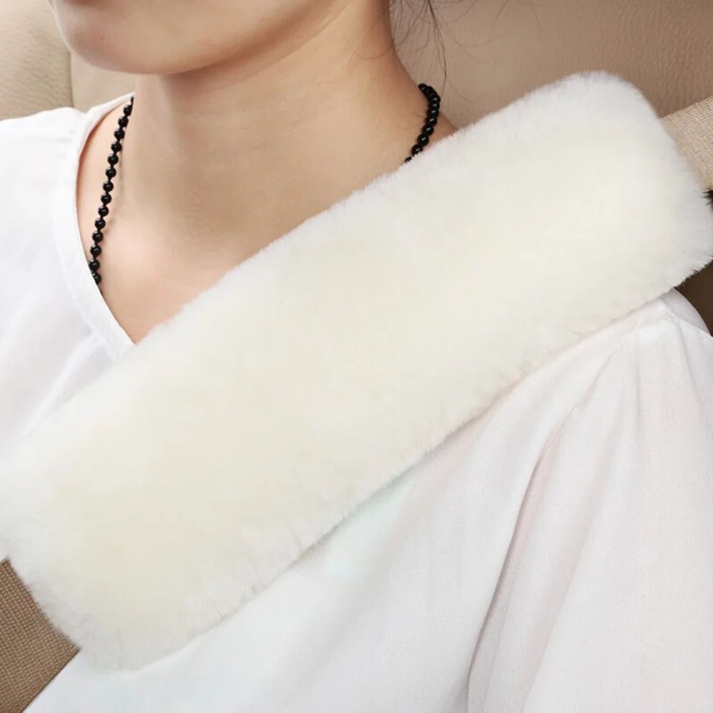 Soft Plush Seat Belt Cover Seatbelt Shoulder Pad Neck Shoulder Comfort Car Seat Belt Cushion 1 P 3