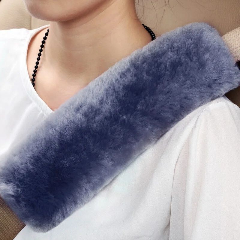 Soft Plush Seat Belt Cover Seatbelt Shoulder Pad Neck Shoulder Comfort Car Seat Belt Cushion 1 P 4