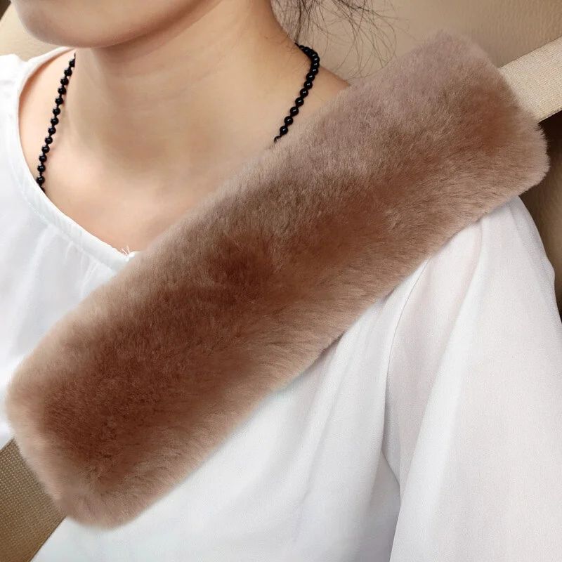 Soft Plush Seat Belt Cover Seatbelt Shoulder Pad Neck Shoulder Comfort Car Seat Belt Cushion 1 P 7