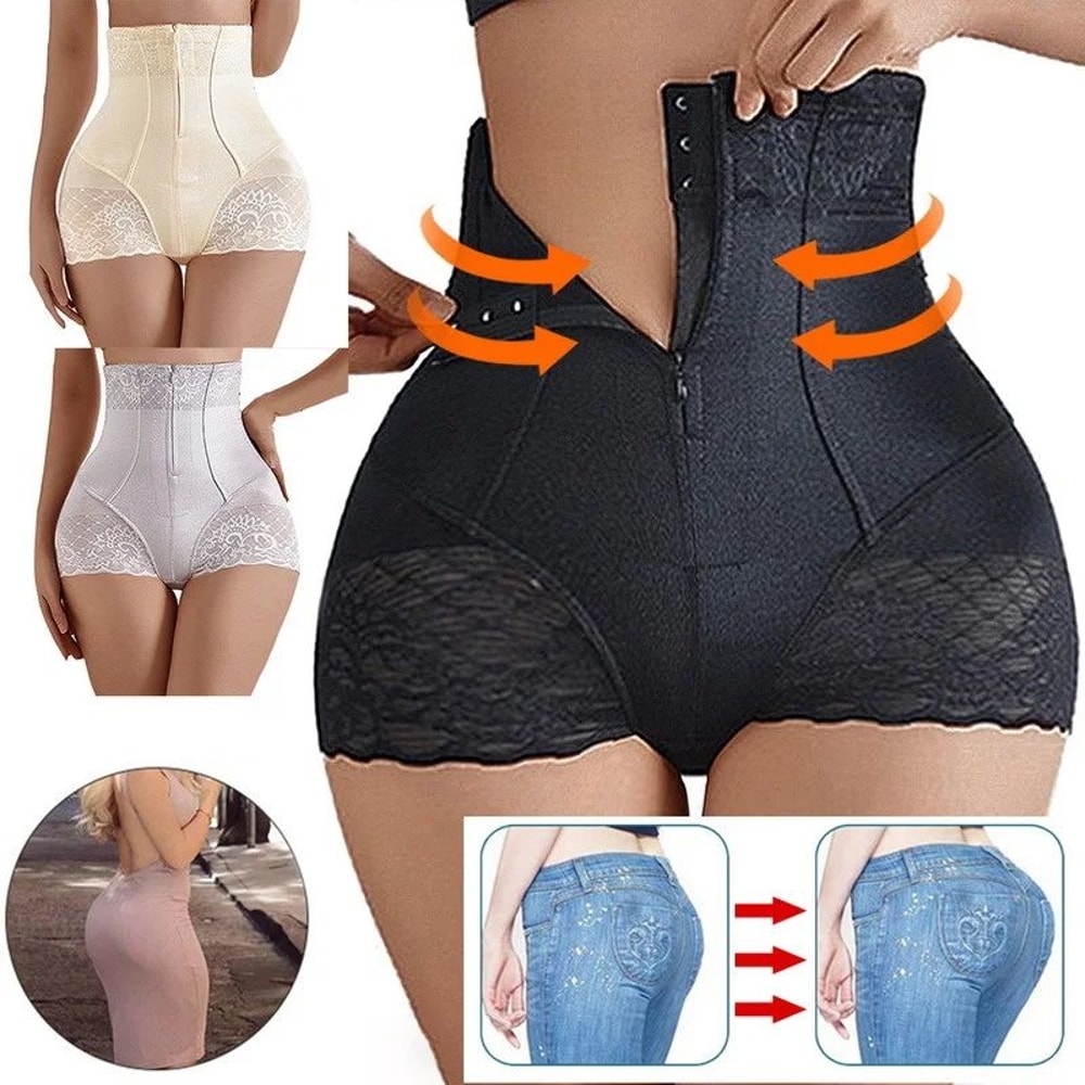HighWaist Zipper Shaping Panties Tummy Control Shapewear For Smooth Confident Curves 0