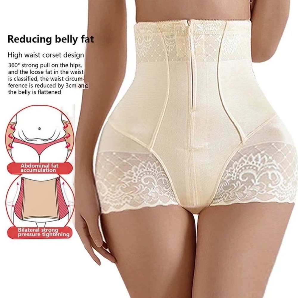 HighWaist Zipper Shaping Panties Tummy Control Shapewear For Smooth Confident Curves 3