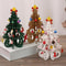 Wooden Christmas Tree Ornament Nordic Desktop Holiday Decor Mini Table Centerpiece 0