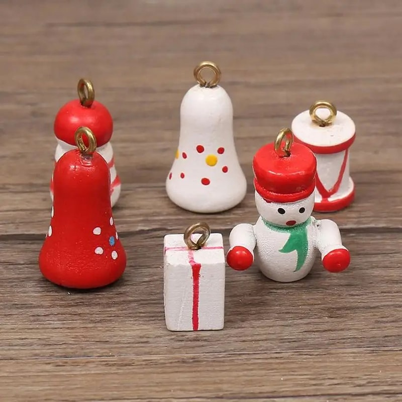 Wooden Christmas Tree Ornament Nordic Desktop Holiday Decor Mini Table Centerpiece 3
